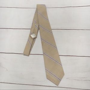 Vintage Tan Stripped Oakton Ltd. Tie